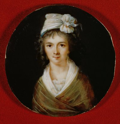 Portretminiatuur, vermoedelijk van Claire Lacombe, 1792 door Ducare